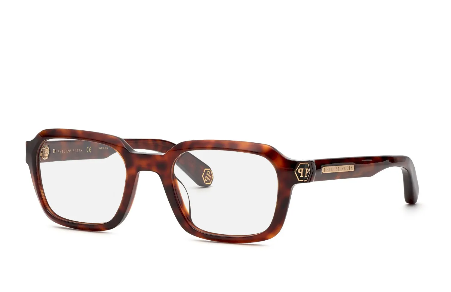 Philipp Plein VPP083M PLEIN BRAVE SHADES 0C10 Montature da vista Acetato Havana Squadrata - immagine 1