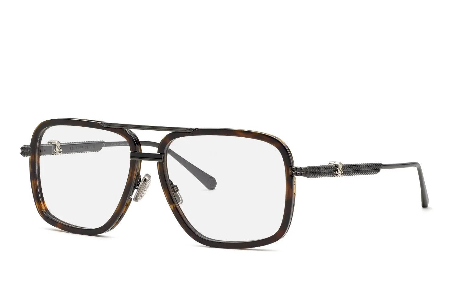 Philipp Plein VPP063V PLEIN ROCK SUPERHERO 593 Montature da vista Metallo Grigio Squadrata - immagine 1