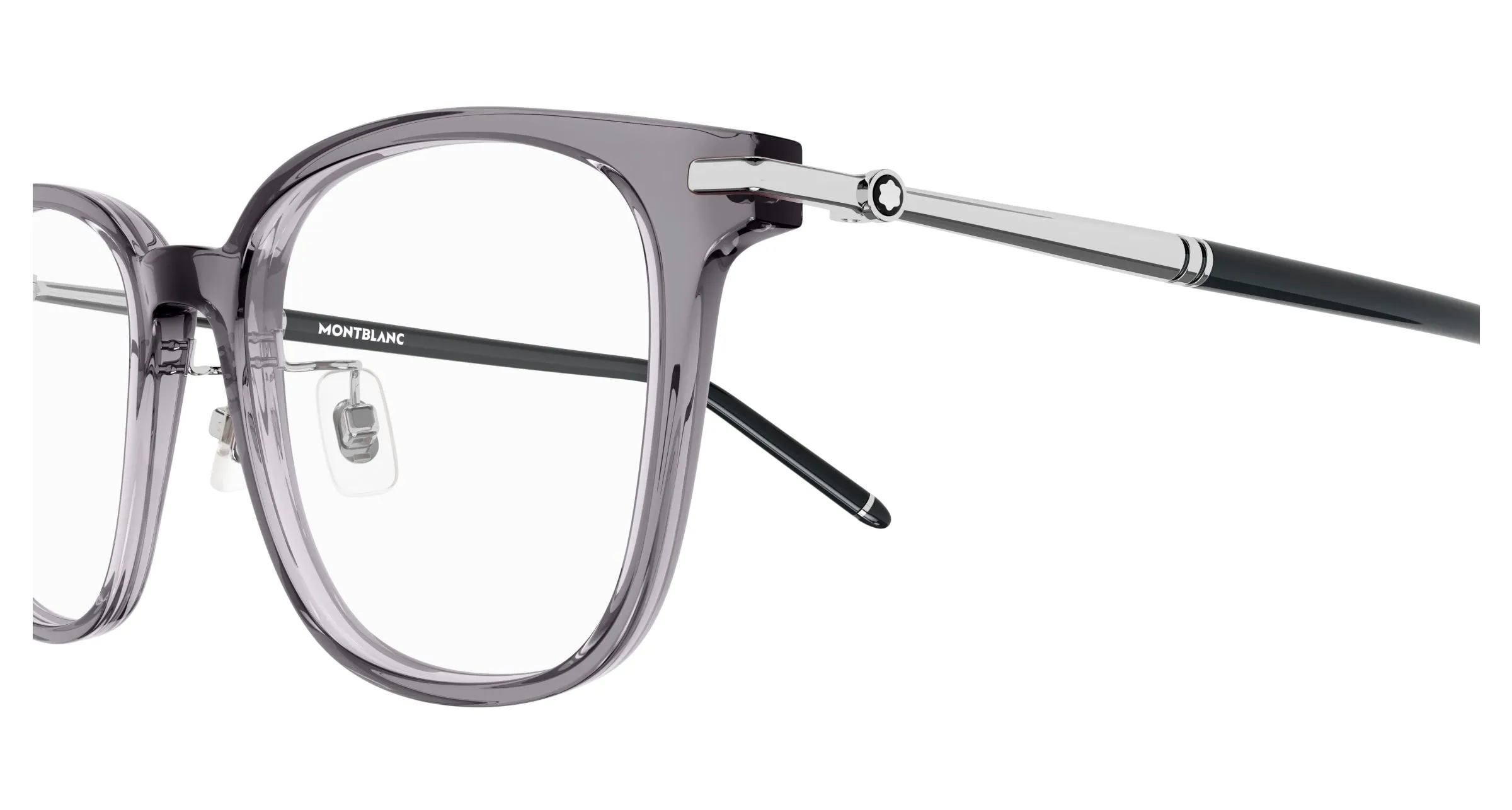 Montblanc MB0247OK 005 Montature da vista Acetato Grigio Squadrata - immagine 3