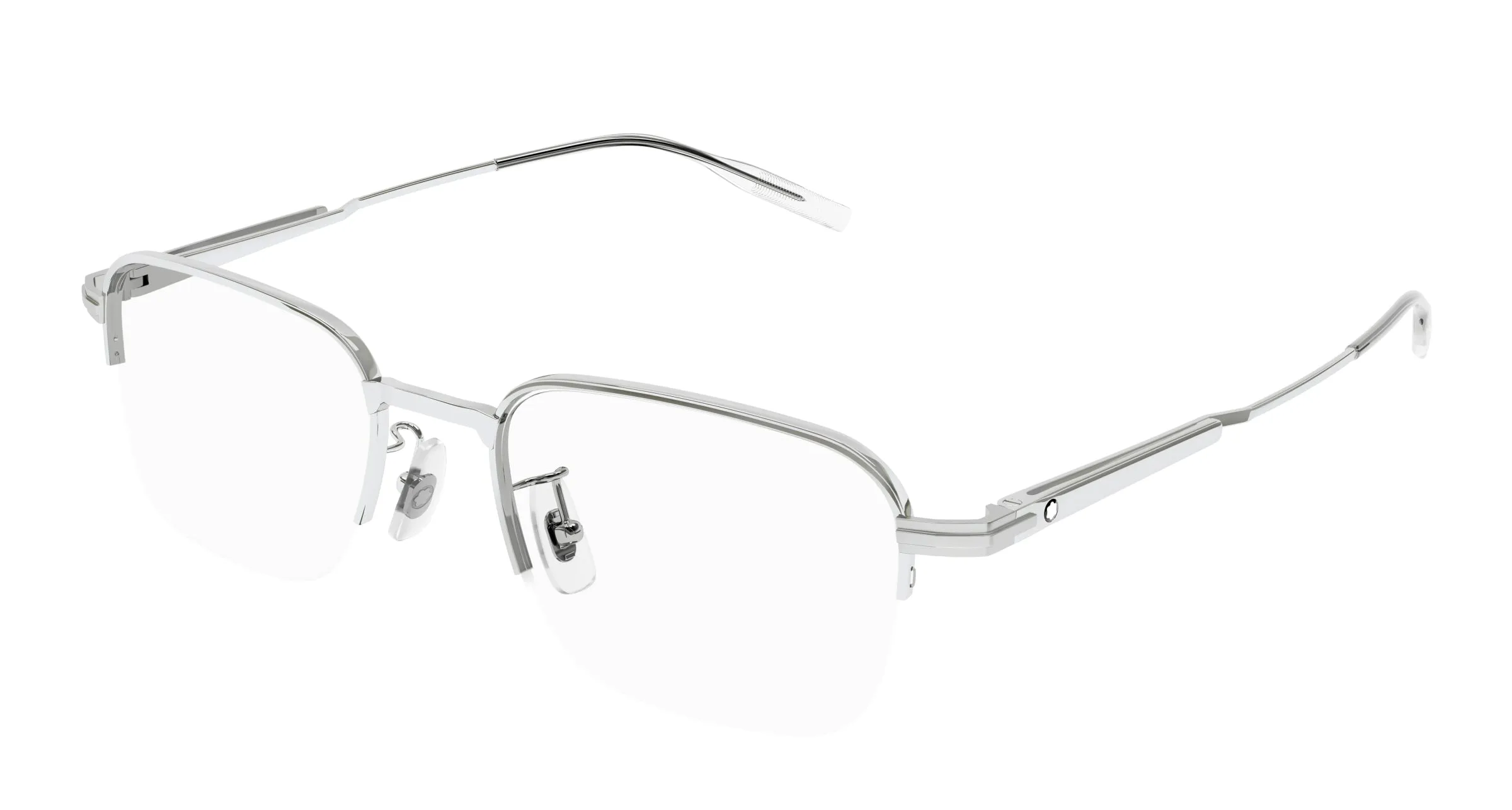 Montblanc MB0220OA 004 Montature da vista Metallo Argento Squadrata - immagine 1