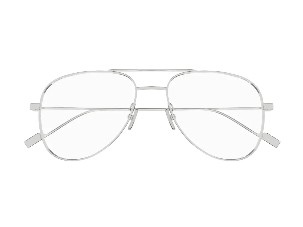 SAINT LAURENT CLASSIC 11 YSL 002 Montature da vista Metallo Argento Trasparente Pilot Antiriflesso ["Antiriflesso"] - immagine 2