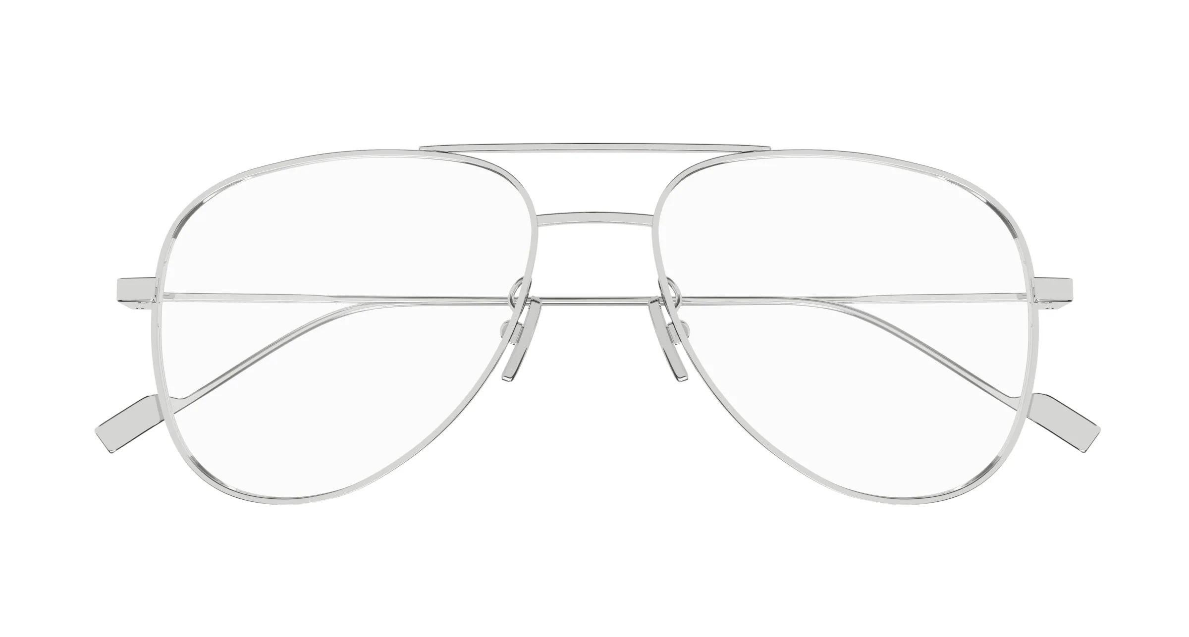 SAINT LAURENT CLASSIC 11 YSL 002 Montature da vista Metallo Argento Trasparente Pilot Antiriflesso ["Antiriflesso"] - immagine 3