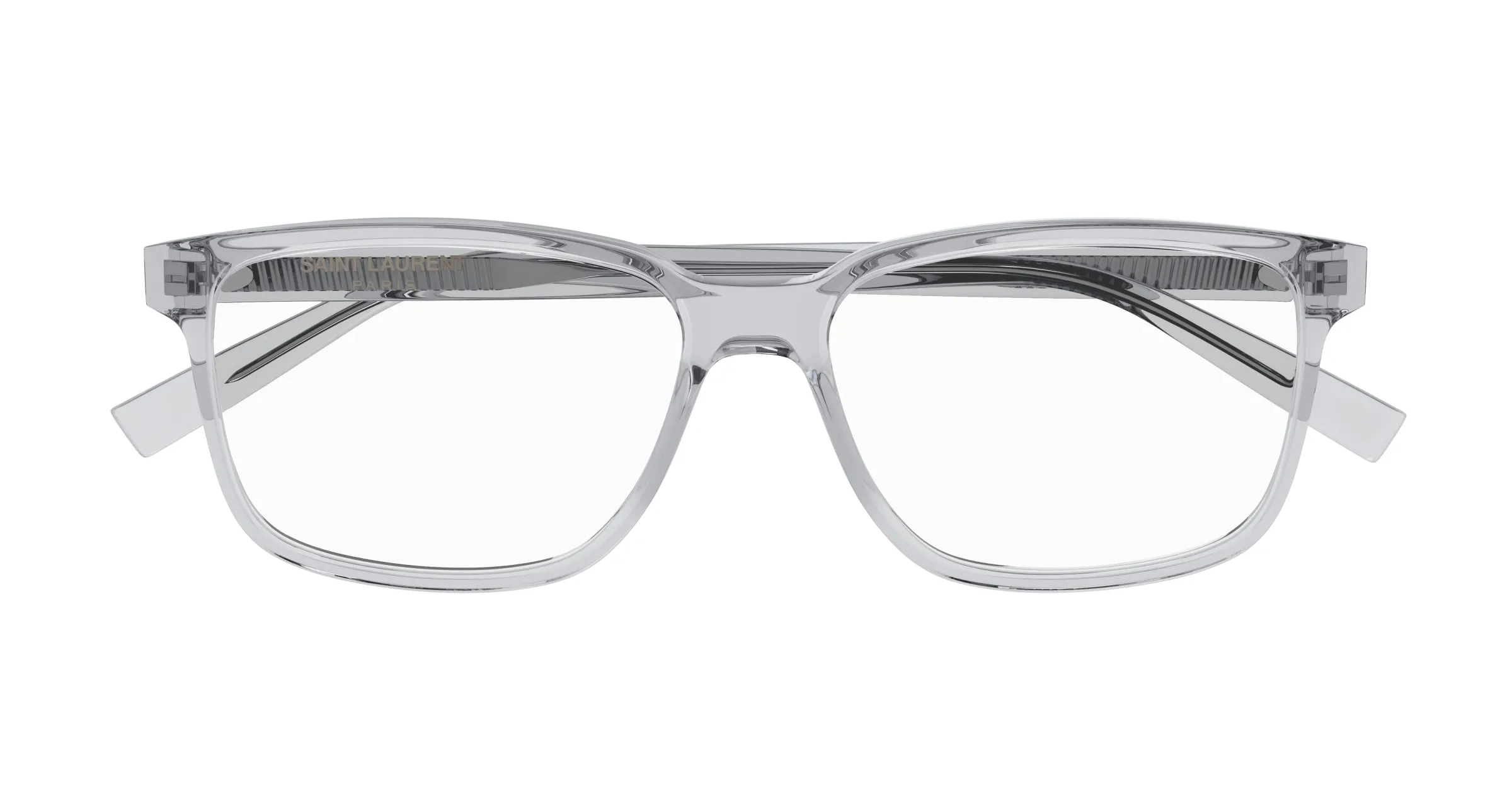 SAINT LAURENT SL 458 007 Montature da vista Acetato Grigio Trasparente Squadrata - immagine 2