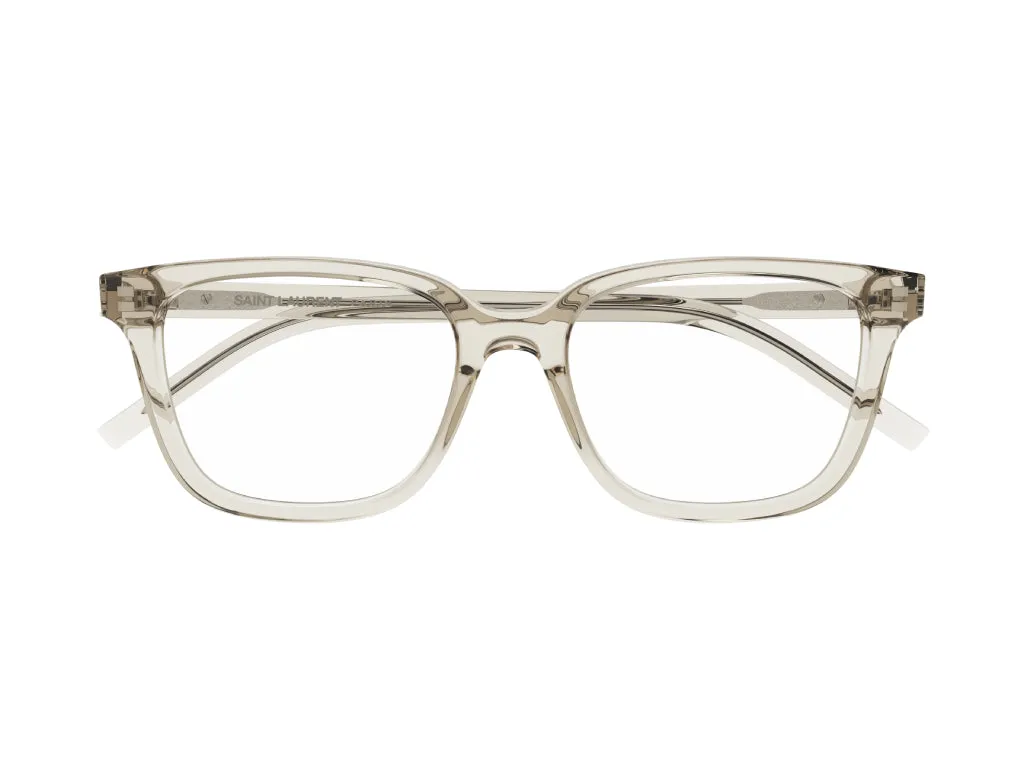 SAINT LAURENT SL M110/F 006 Montature da vista Acetato Beige Squadrata ["Antiriflesso"] - immagine 2