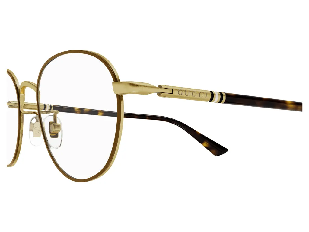 Gucci GG1128OJ 002 Montature da vista Titanio Marrone Rotonda - immagine 4