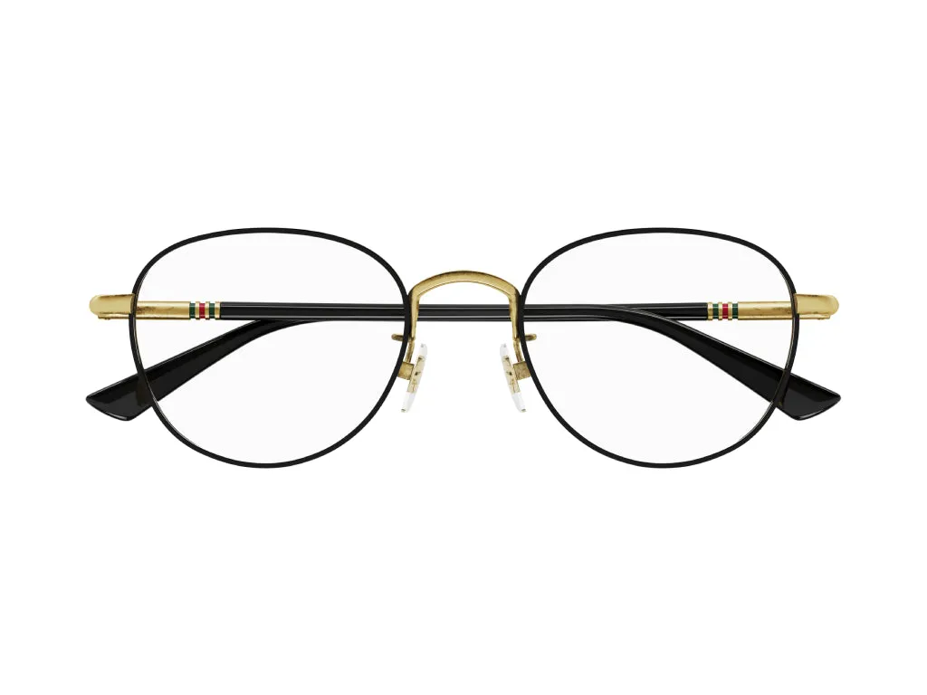 Gucci GG1128OJ 001 Montature da vista Titanio Nero Rotonda - immagine 2