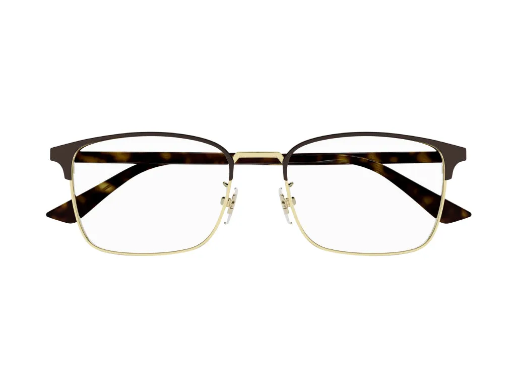 Gucci GG1124OA 002 Montature da vista Metallo Marrone Squadrata - immagine 2