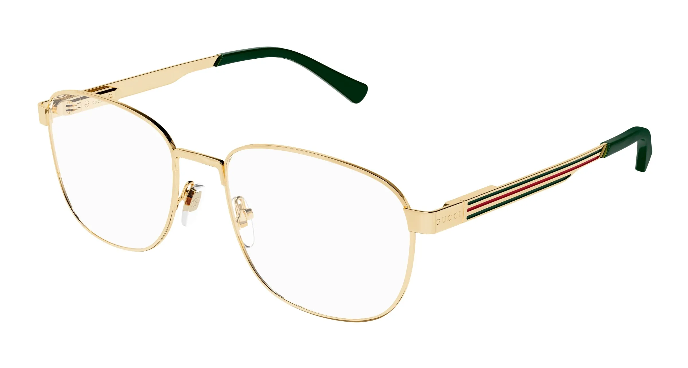 Gucci GG1225O 002 Montature da vista Metallo Oro Squadrata - immagine 1