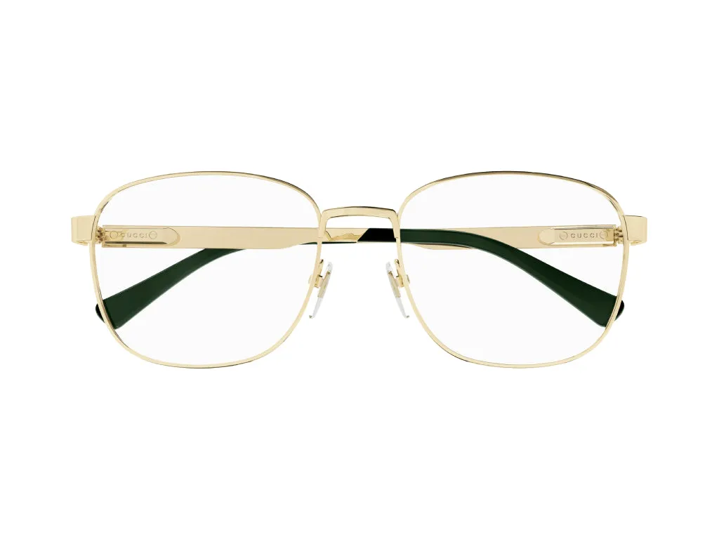 Gucci GG1225O 002 Montature da vista Metallo Oro Squadrata - immagine 2