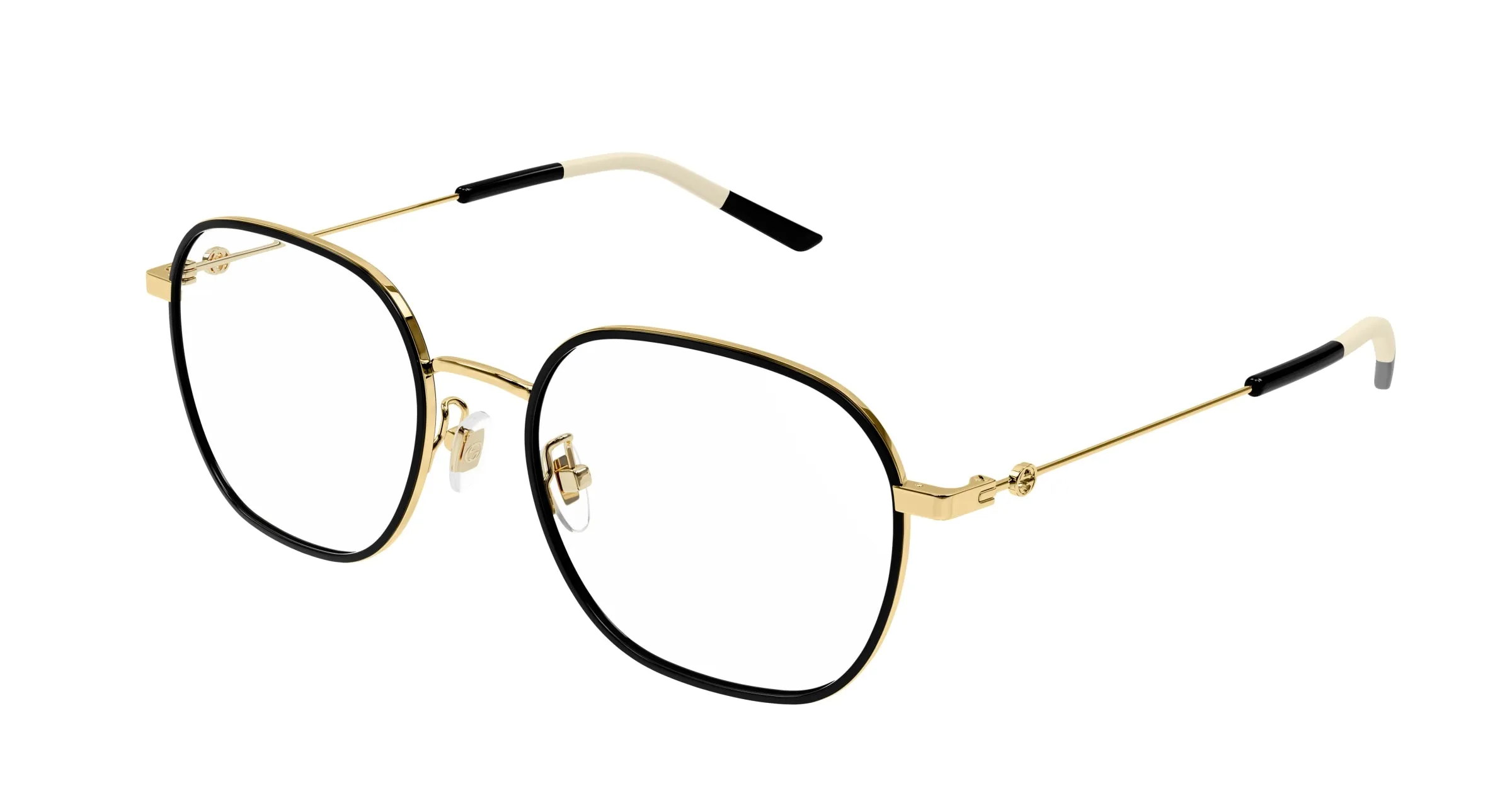 Gucci GG1198OA 003 Montature da vista Metallo Oro / Nero Squadrata - immagine 1