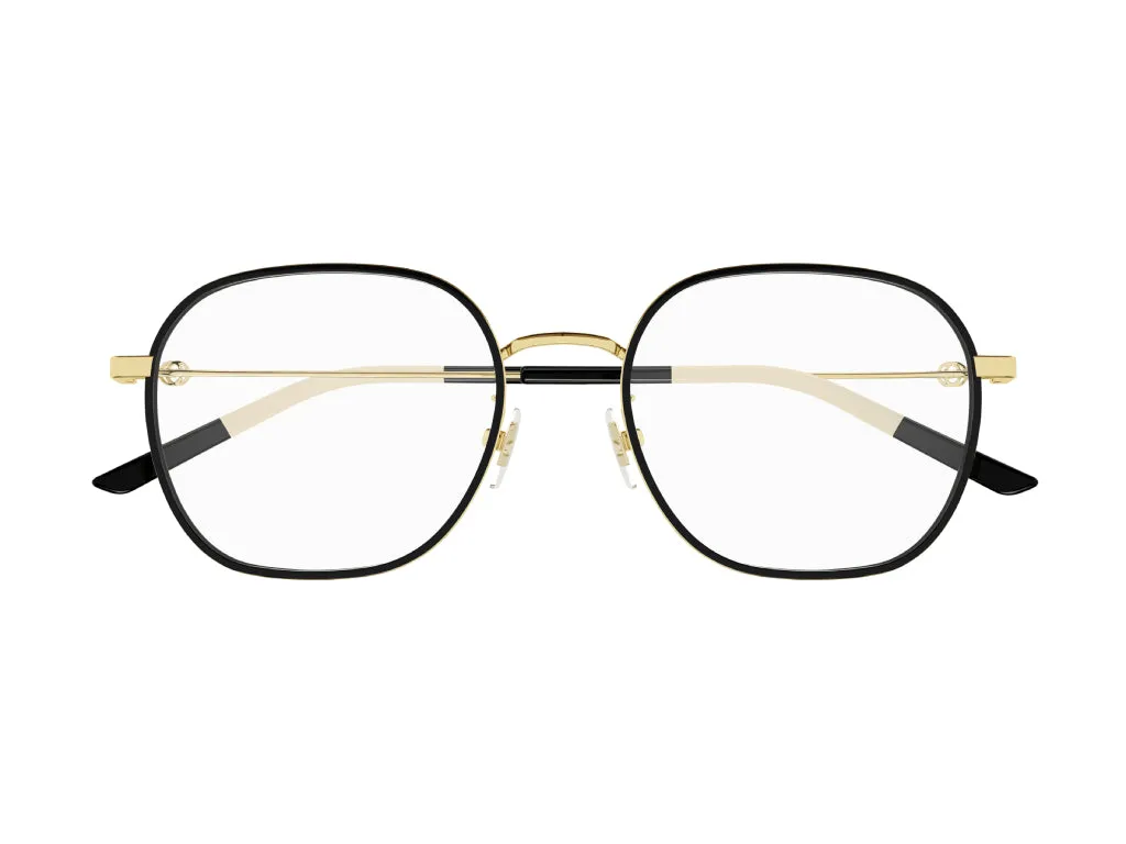 Gucci GG1198OA 003 Montature da vista Metallo Oro / Nero Squadrata - immagine 2