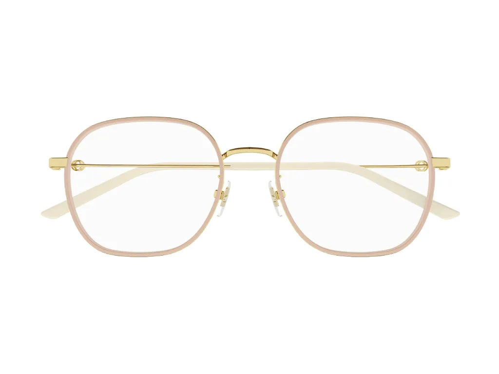 Gucci GG1198OA 002 Montature da vista Metallo Oro / Rosa Squadrata - immagine 2