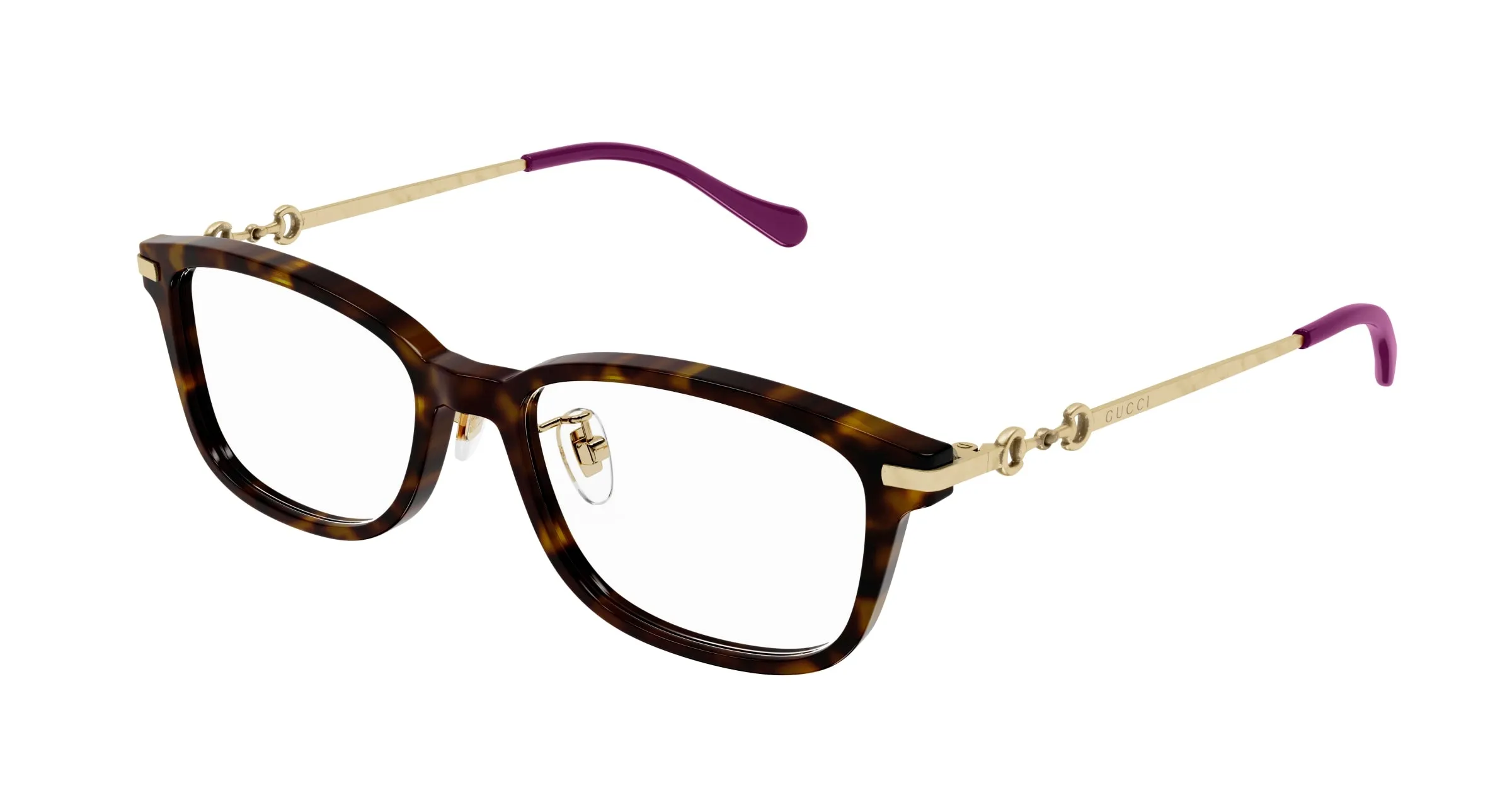 Gucci GG1129OJ 002 Montature da vista Acetato Havana Squadrata - immagine 1