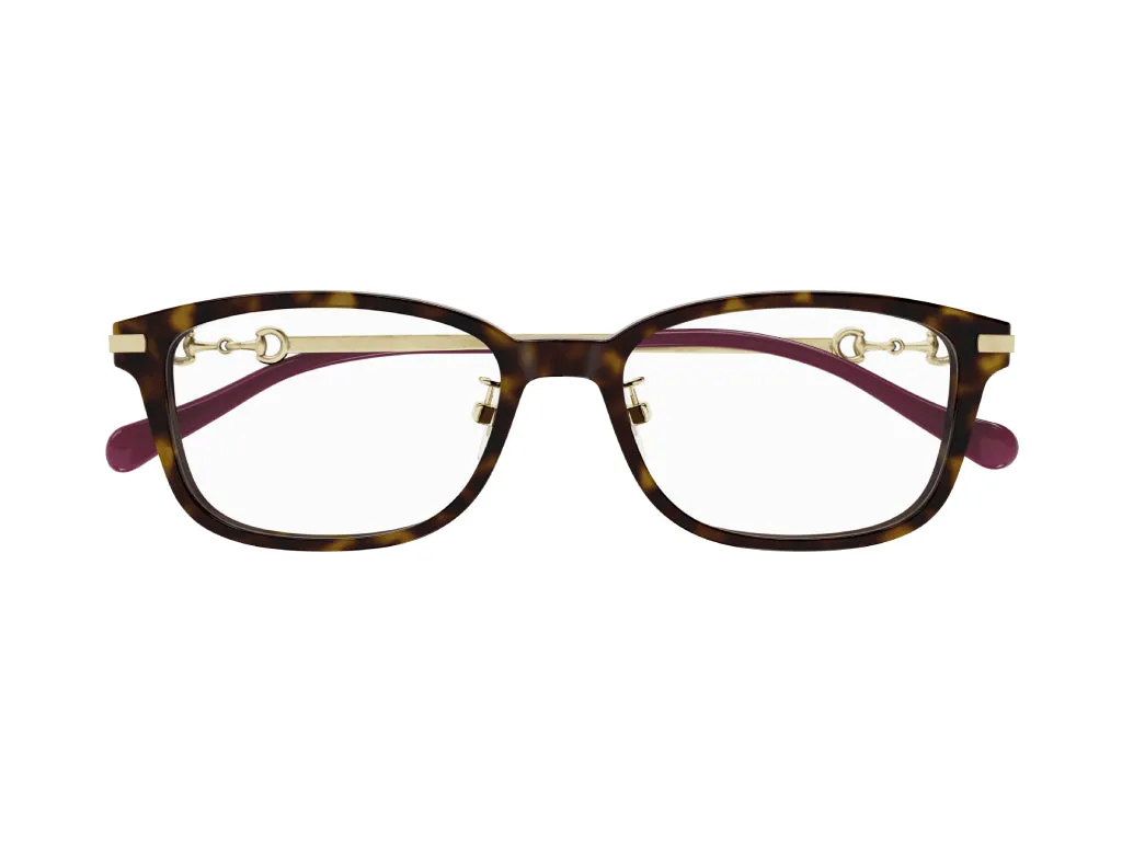 Gucci GG1129OJ 002 Montature da vista Acetato Havana Squadrata - immagine 2