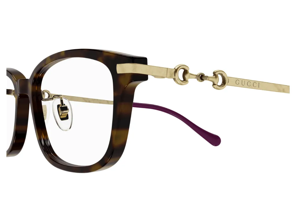 Gucci GG1129OJ 002 Montature da vista Acetato Havana Squadrata - immagine 4
