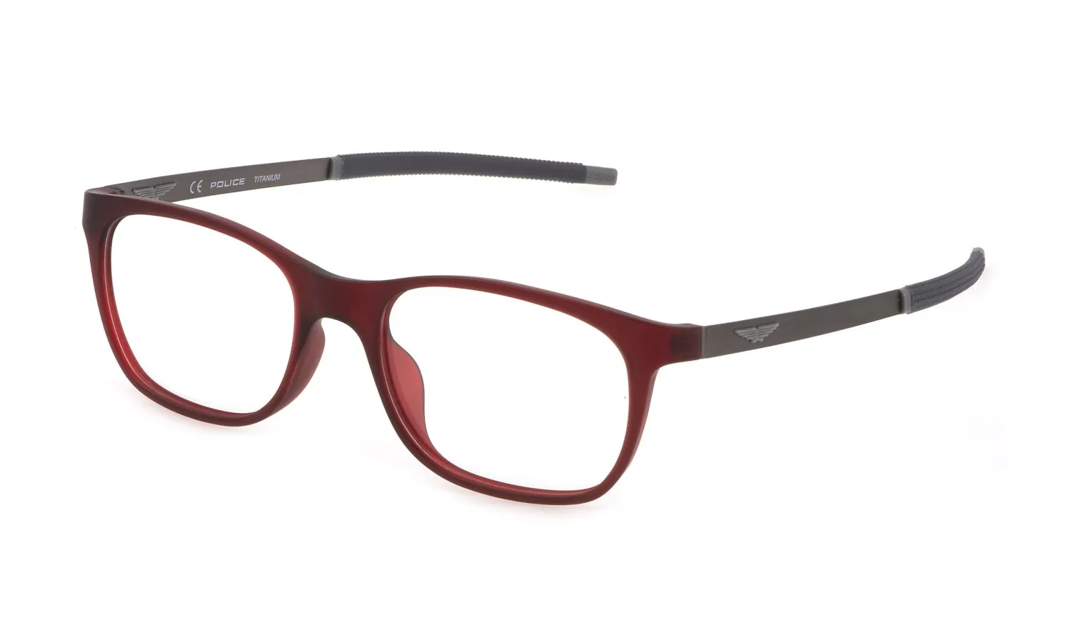 Police VPLF86 SOLSTICE 2 0D41 Montature da vista Iniettato Rosso Squadrata - immagine 1