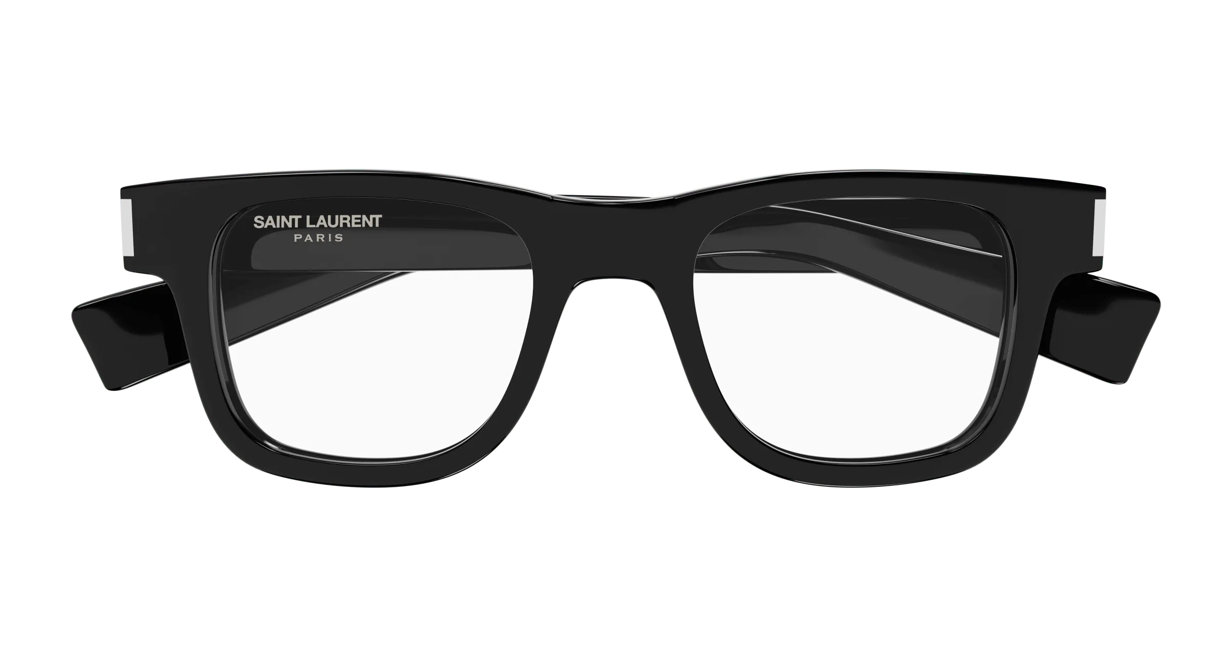 SAINT LAURENT Unisex SL 564 OPT 005 Montature da vista Acetato Nero Trasparente Squadrata - immagine 2