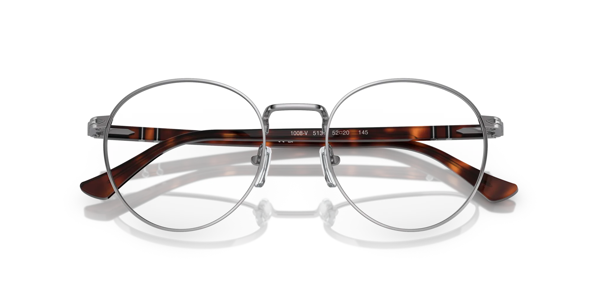 Persol PO1008V 513 Montature da vista Metallo Grigio Trasparente Pillow Normale - immagine 2