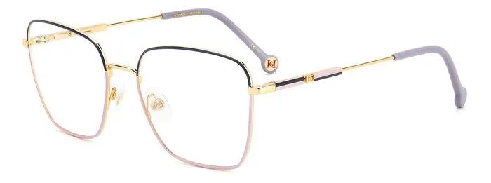 Carolina Herrera HER 0162 LKS Montature da vista Acciaio Oro / Blu Squadrata - immagine 1