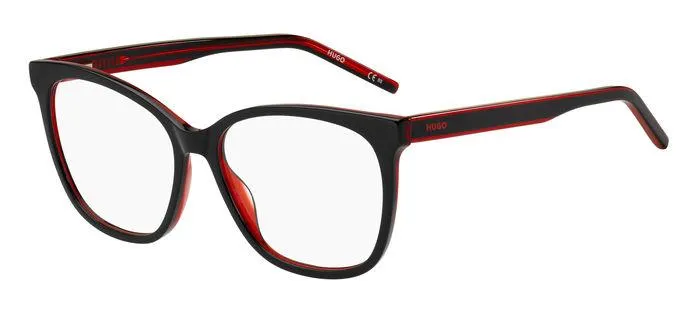Hugo Boss HG 1251 OIT Montature da vista Acetato Nero/Rosso Cat Eye - immagine 1
