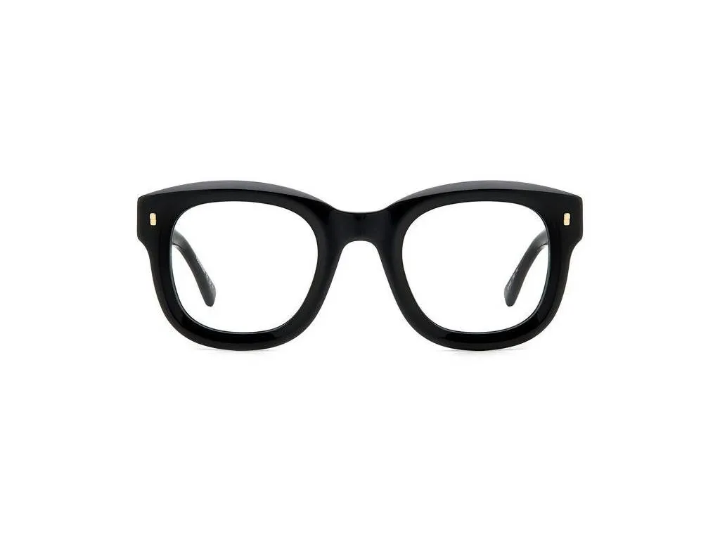 Dsquared2 D2 0091 2M2 Montature da vista Plastica Oro / Nero Squadrata - immagine 2