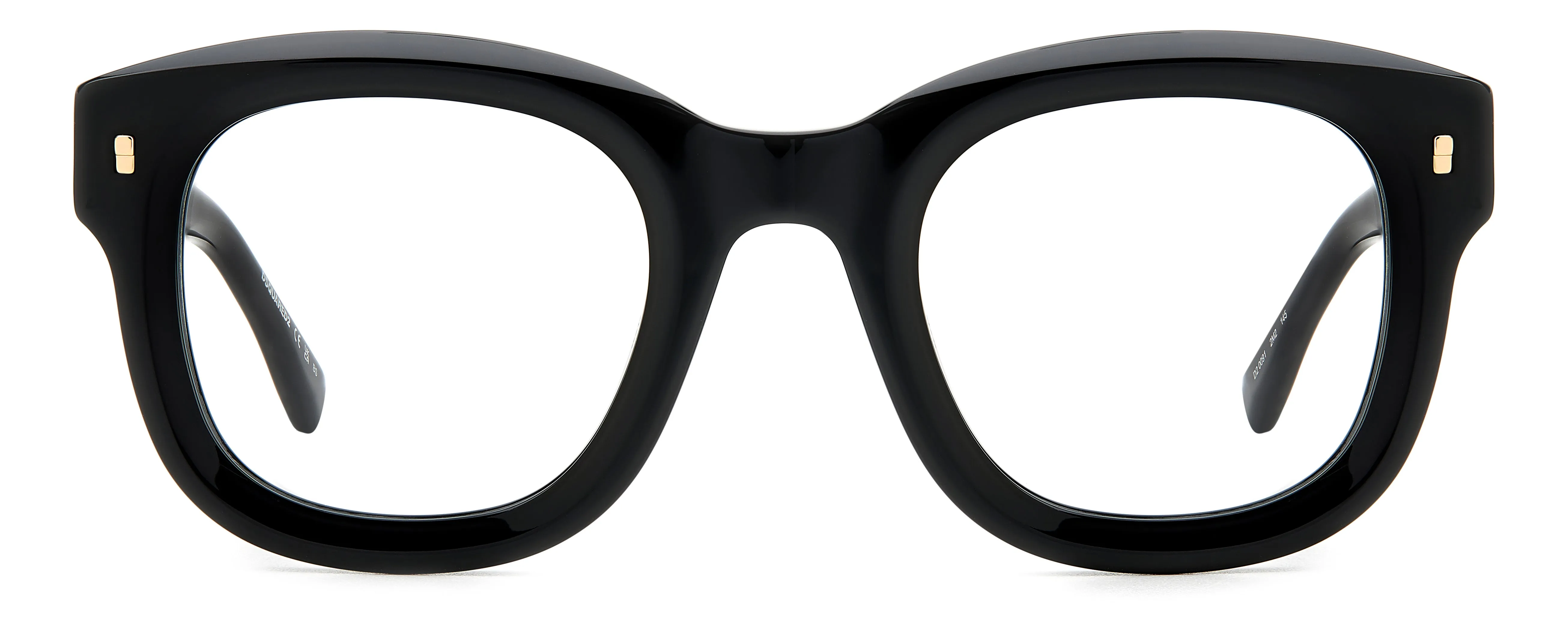 Dsquared2 D2 0091 2M2 Montature da vista Plastica Oro / Nero Squadrata - immagine 3