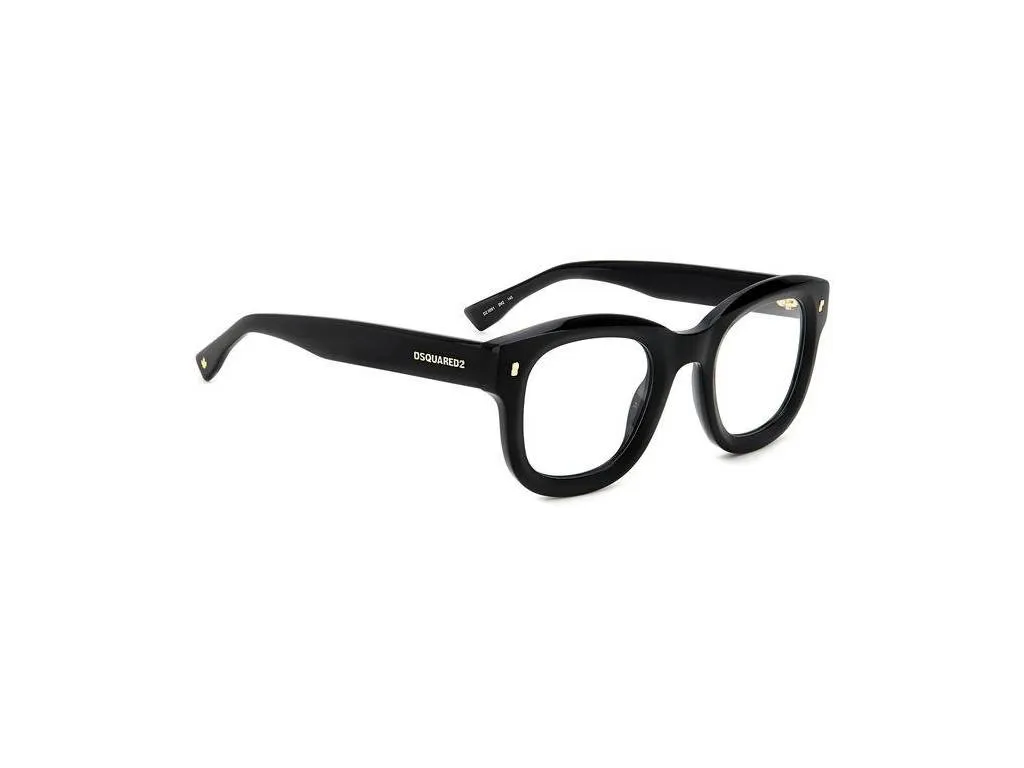 Dsquared2 D2 0091 2M2 Montature da vista Plastica Oro / Nero Squadrata - immagine 4