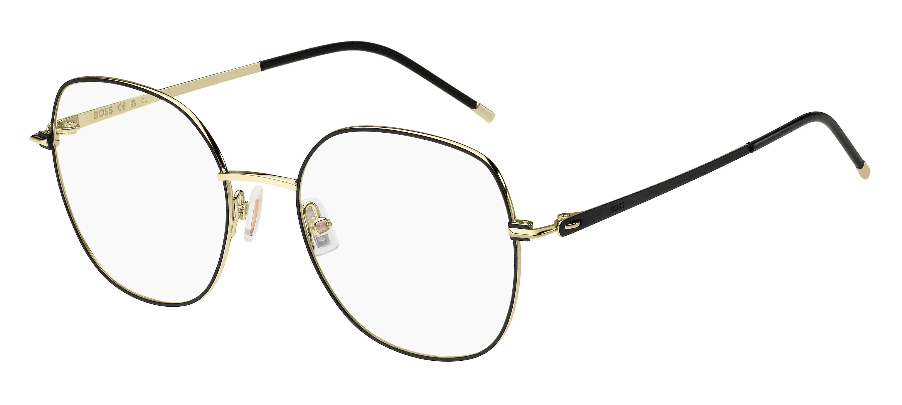 Hugo Boss BOSS 1529 RHL Montature da vista Acciaio Oro / Nero Rotonda - immagine 1
