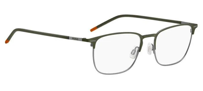 Hugo Boss HG 1235 R2Z Montature da vista Acciaio Verde/Grigio scuro Squadrata - immagine 2