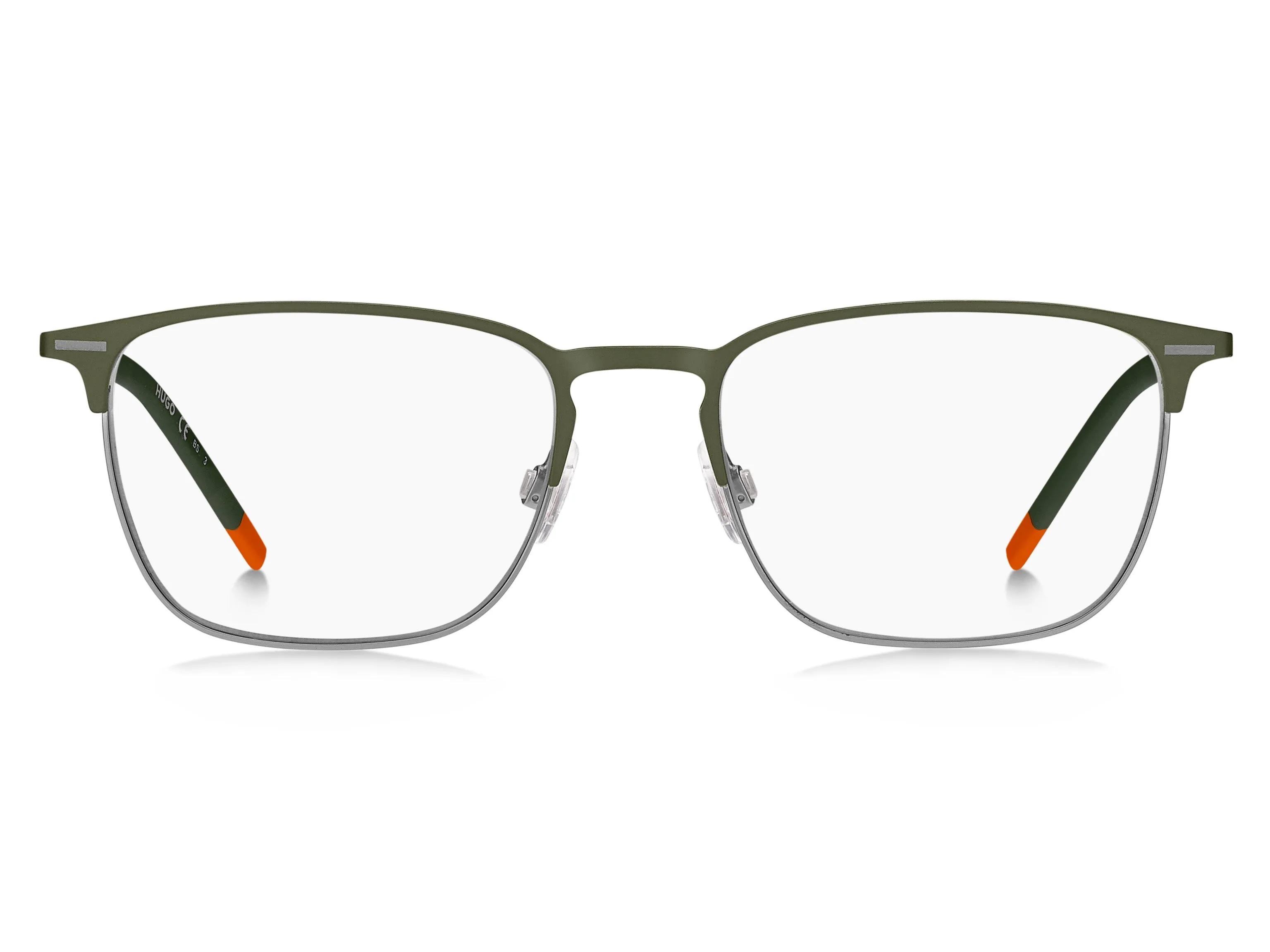 Hugo Boss HG 1235 R2Z Montature da vista Acciaio Verde/Grigio scuro Squadrata - immagine 3