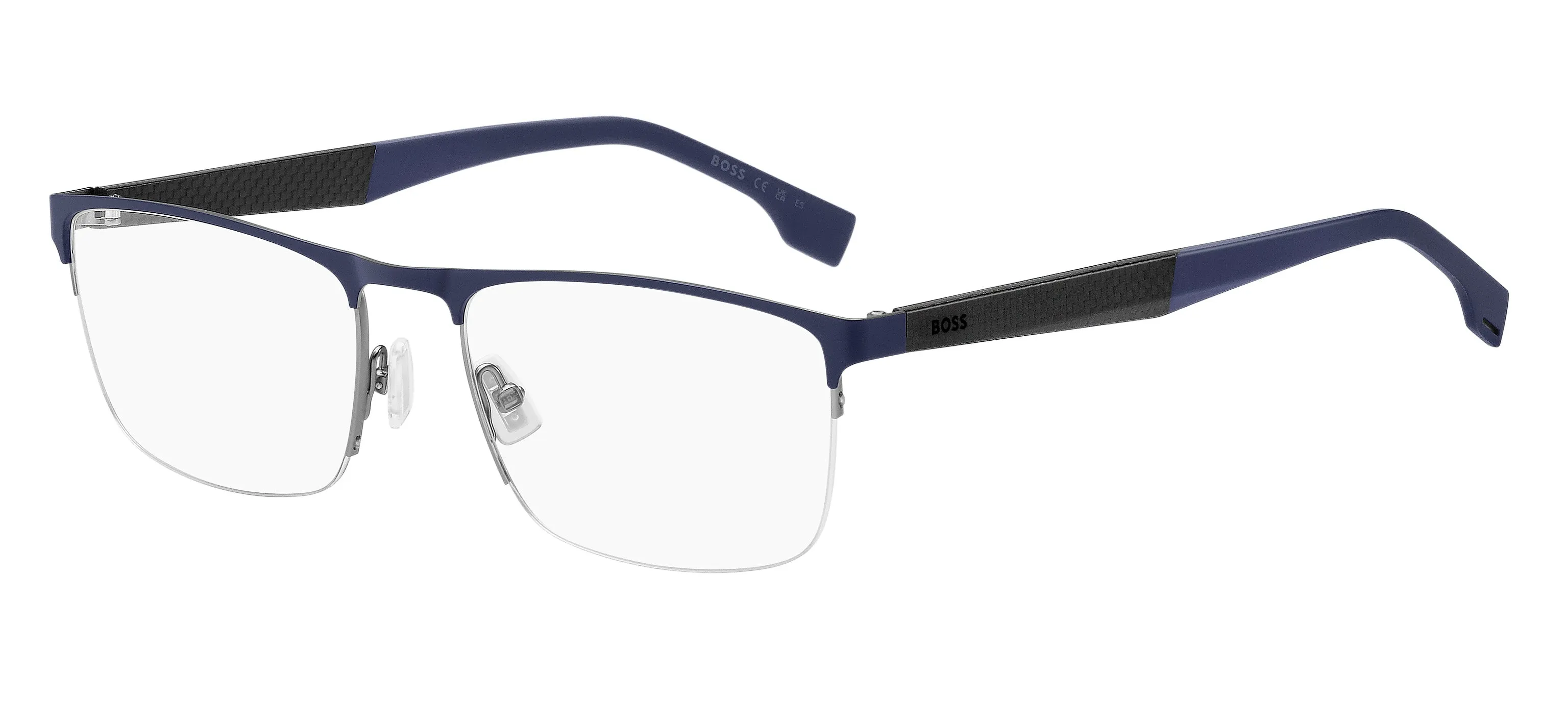 Hugo Boss BOSS 1487 KU0 Montature da vista Acciaio Blu opaco Squadrata - immagine 1