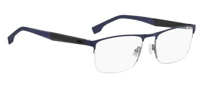 Hugo Boss BOSS 1487 KU0 Montature da vista Acciaio Blu opaco Squadrata - immagine 2