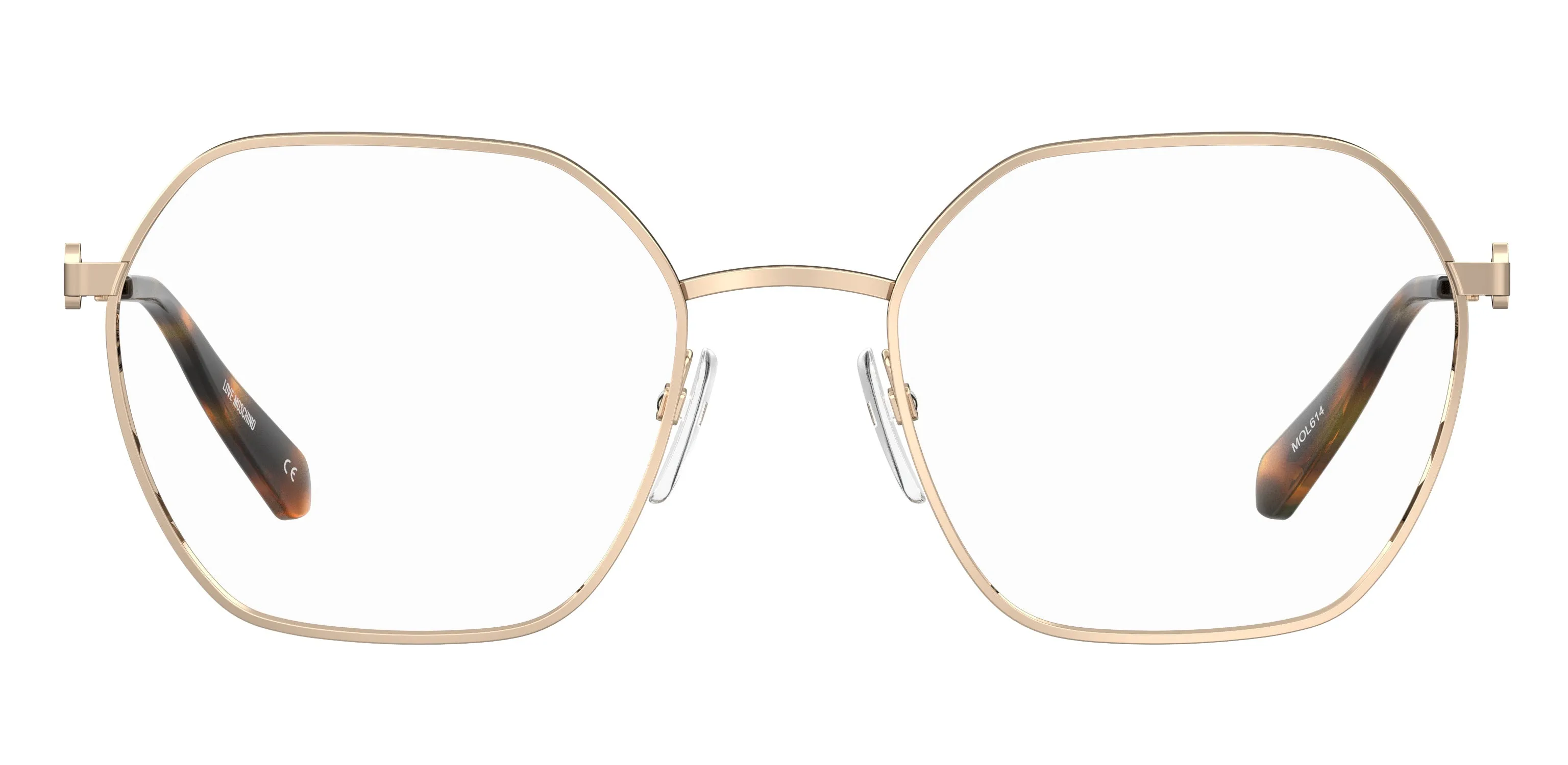 Moschino MOL614 000 Montature da vista Acciaio Oro Geometrica - immagine 3