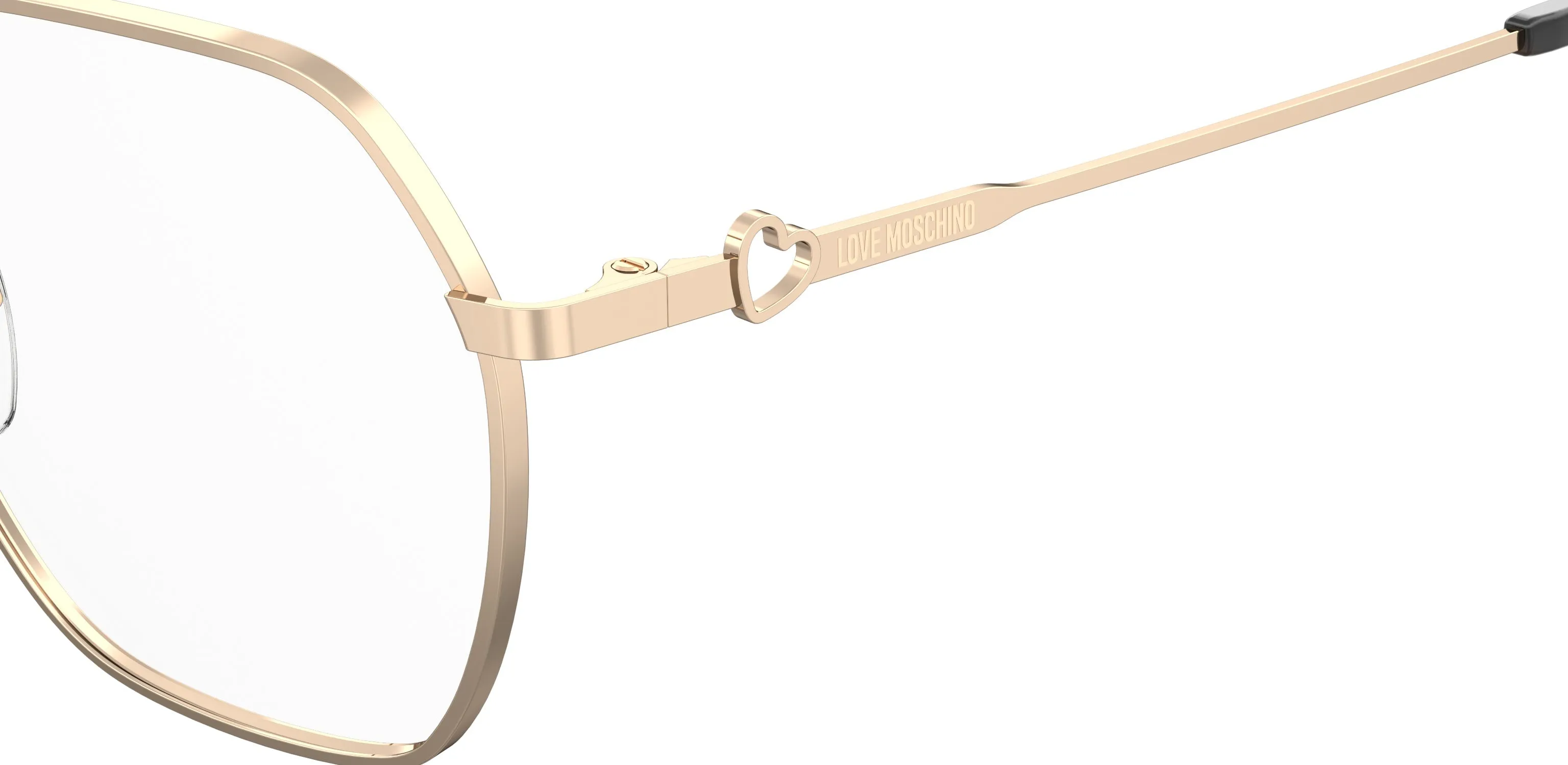 Moschino MOL614 000 Montature da vista Acciaio Oro Geometrica - immagine 4