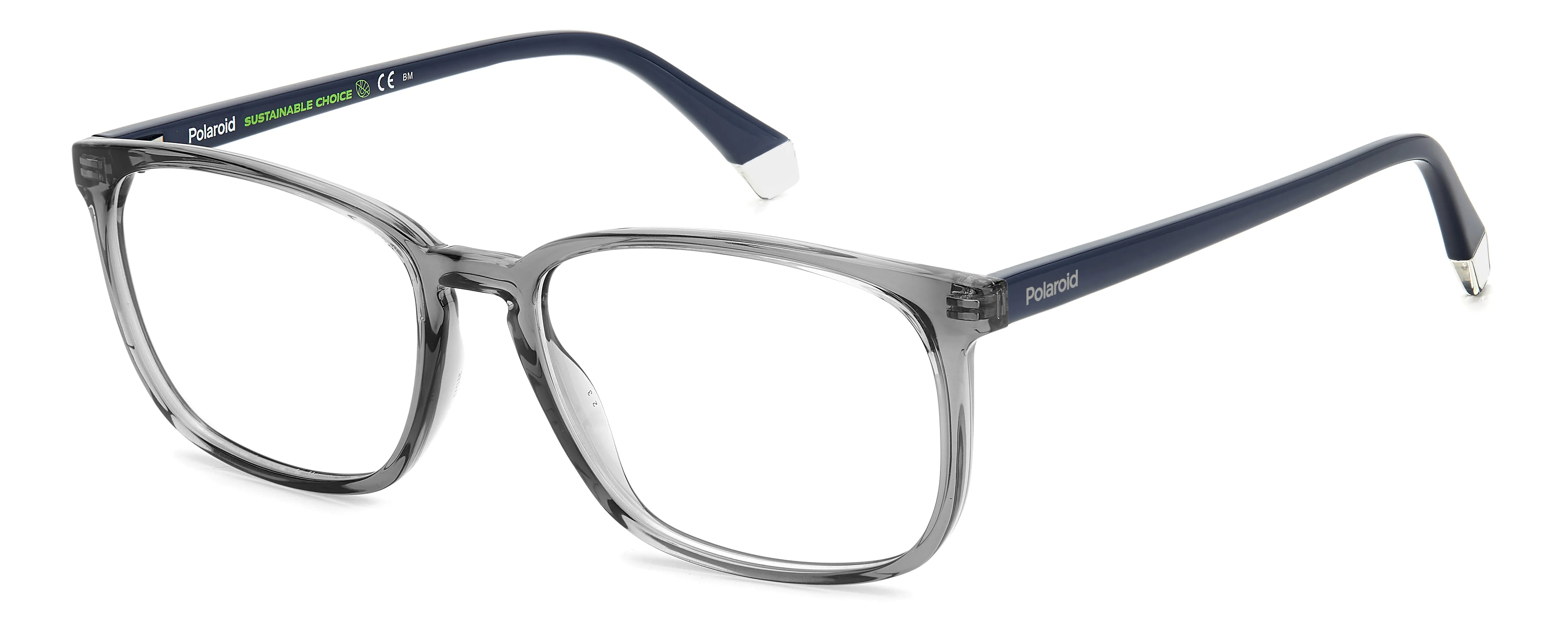 Polaroid PLD D488 09V Montature da vista Plastica Grigio/Blu Squadrata - immagine 1