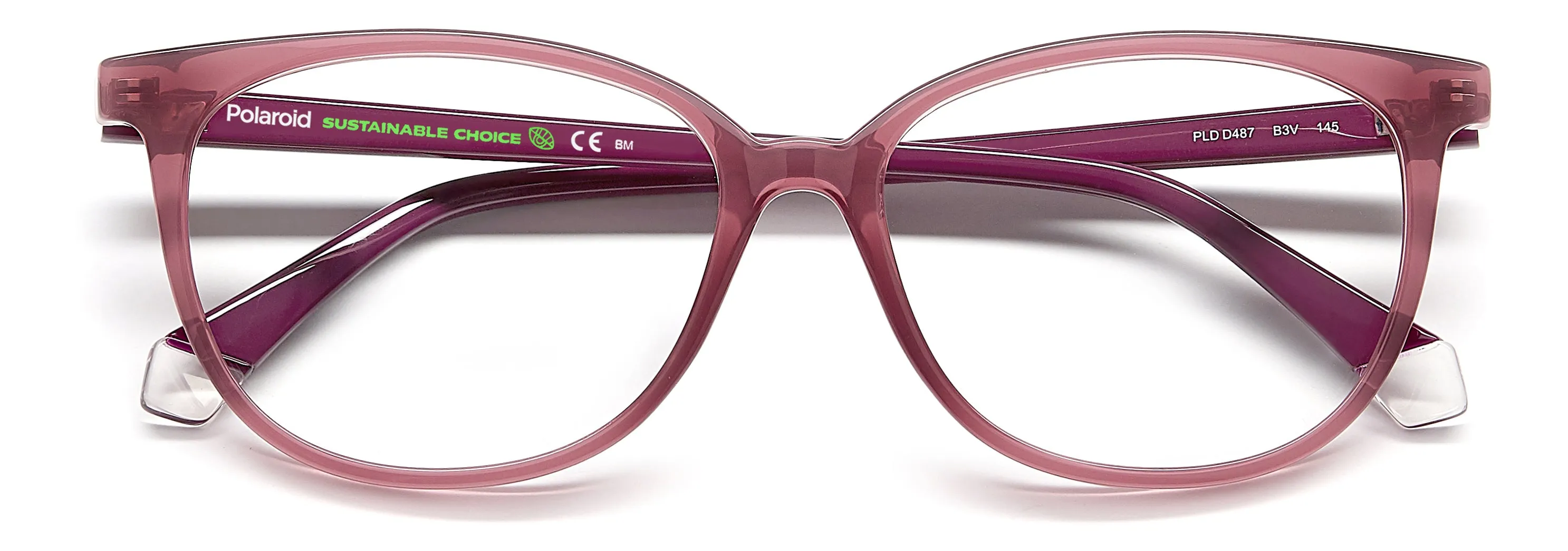 Polaroid PLD D487 B3V Montature da vista Plastica Viola Cat Eye - immagine 3