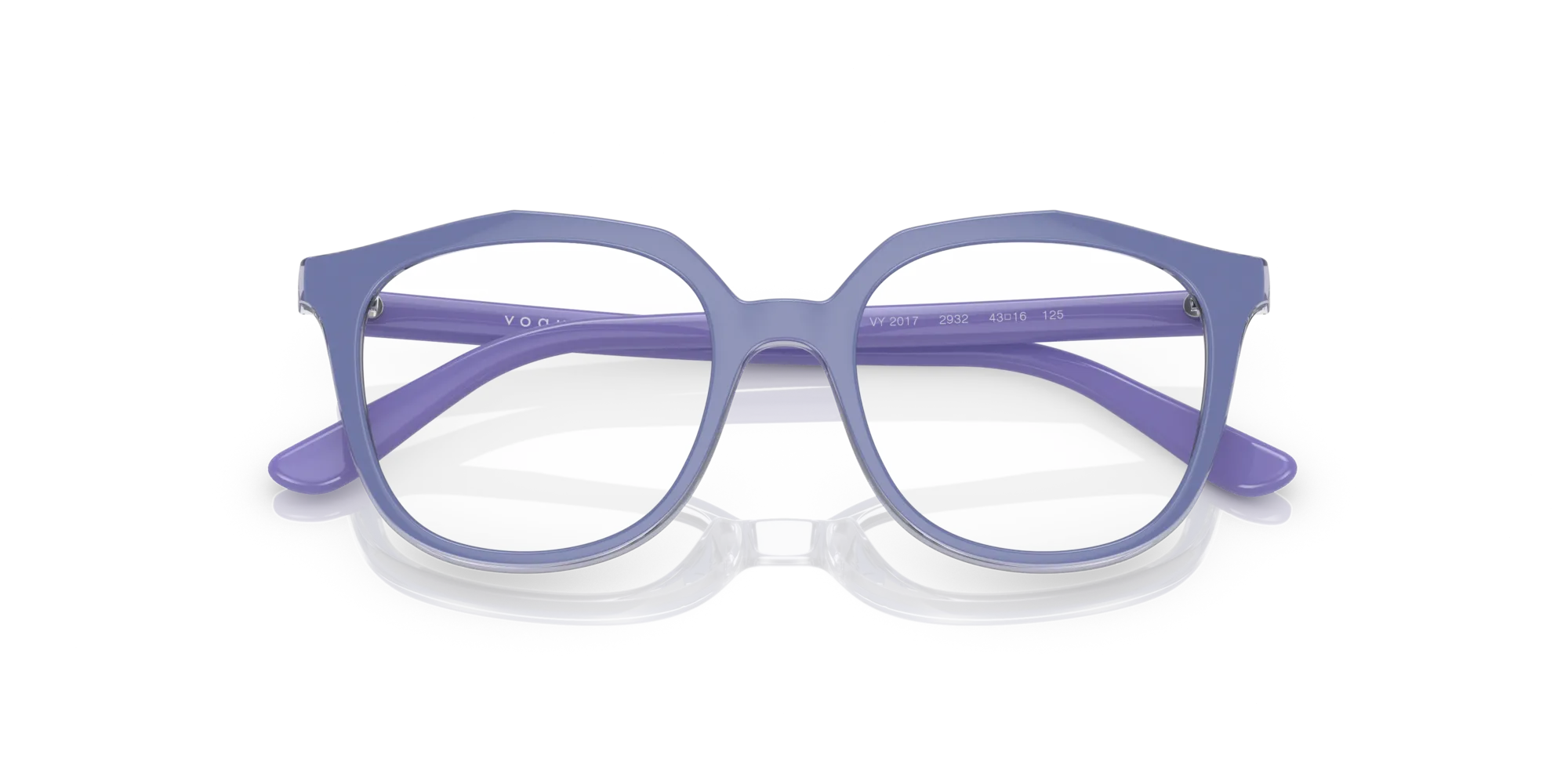 VOGUE EYEWEAR VY2017 2932 Montature da vista bambino Iniettato Viola Trasparente Geometrica Normale - immagine 2
