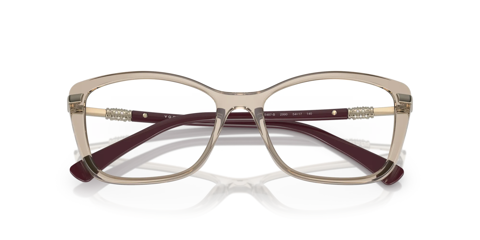 VOGUE EYEWEAR VO5487B 2990 Montature da vista Iniettato Marrone Farfalla Normale - immagine 2