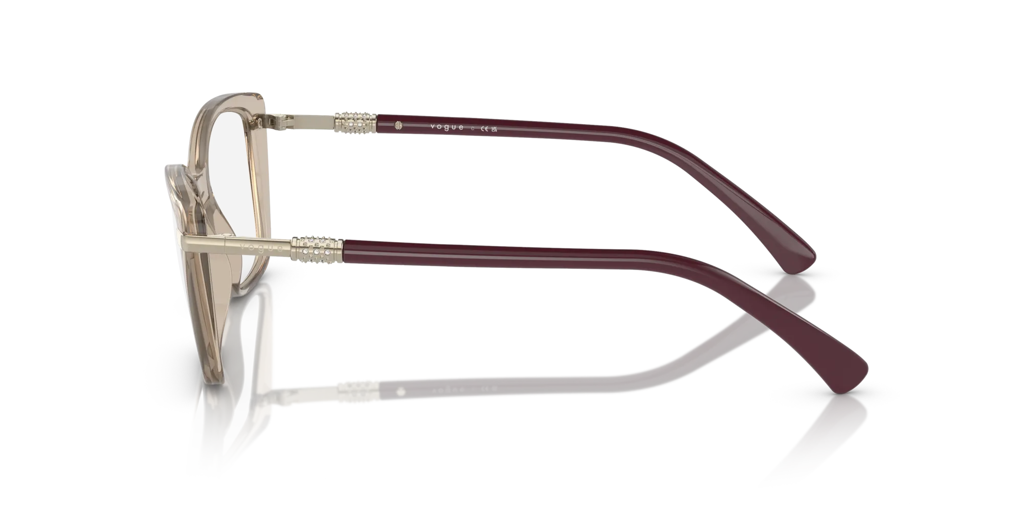 VOGUE EYEWEAR VO5487B 2990 Montature da vista Iniettato Marrone Farfalla Normale - immagine 4