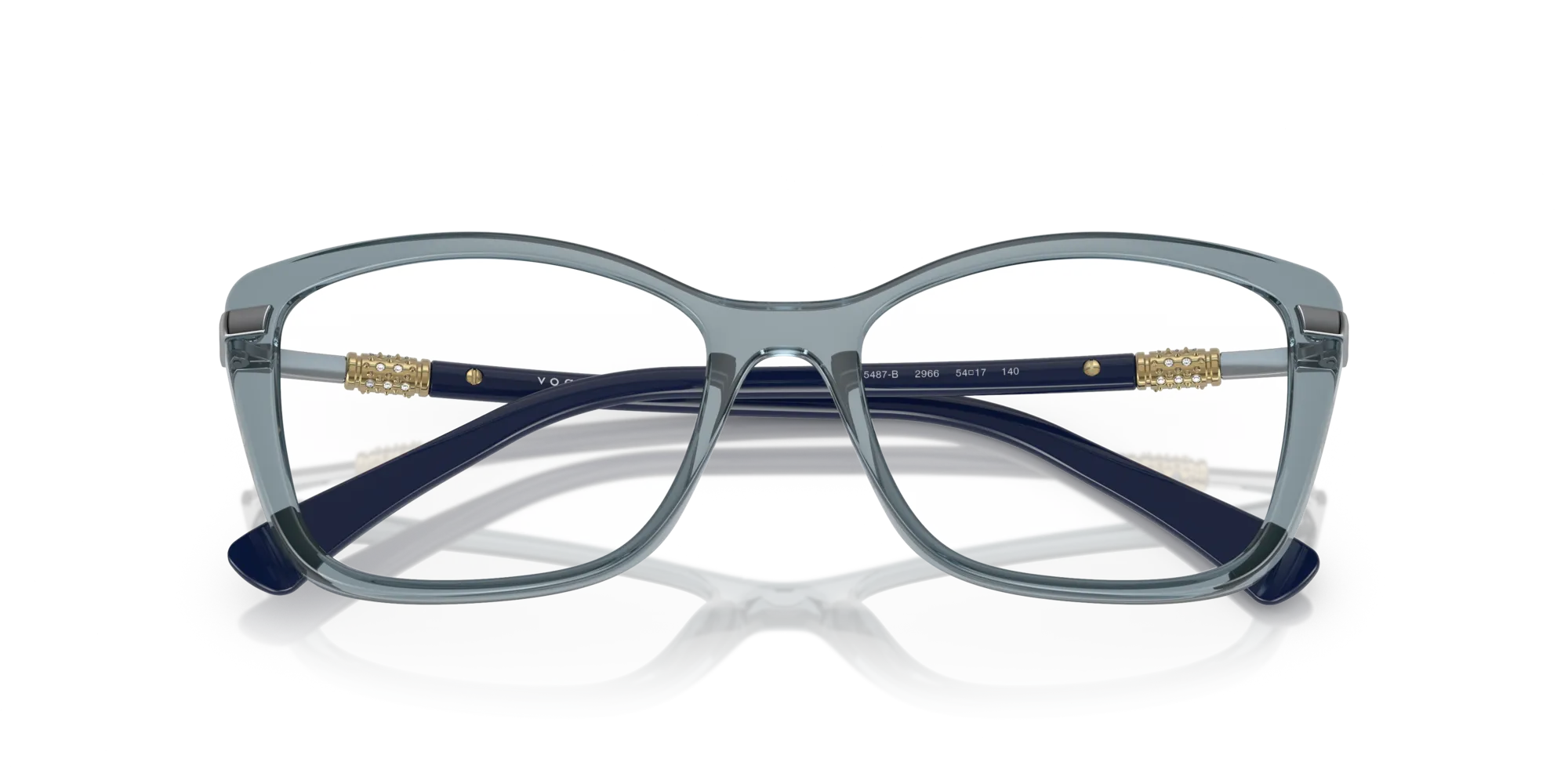 VOGUE EYEWEAR VO5487B 2966 Montature da vista Iniettato Blu Farfalla Normale - immagine 2