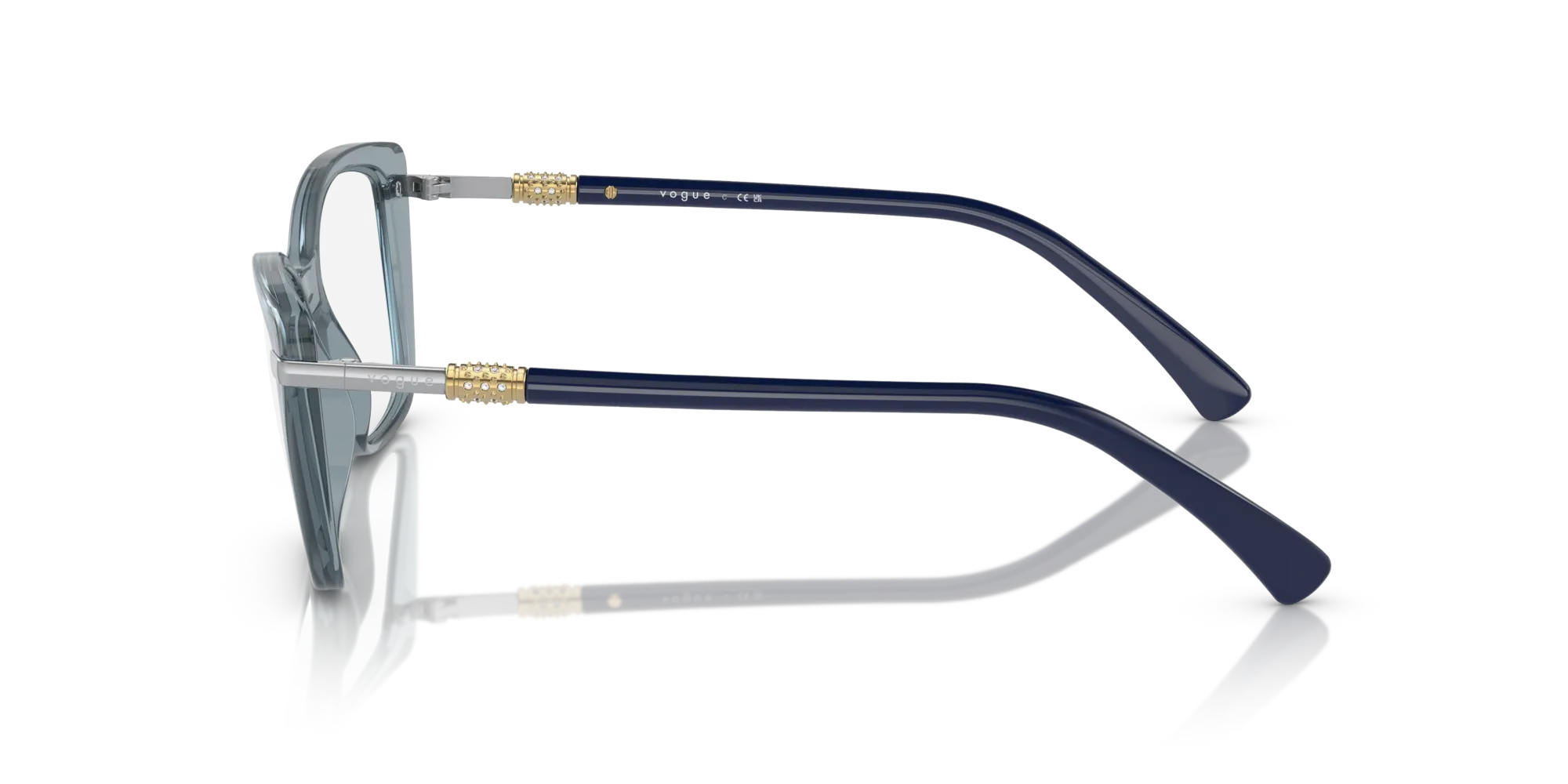 VOGUE EYEWEAR VO5487B 2966 Montature da vista Iniettato Blu Farfalla Normale - immagine 4