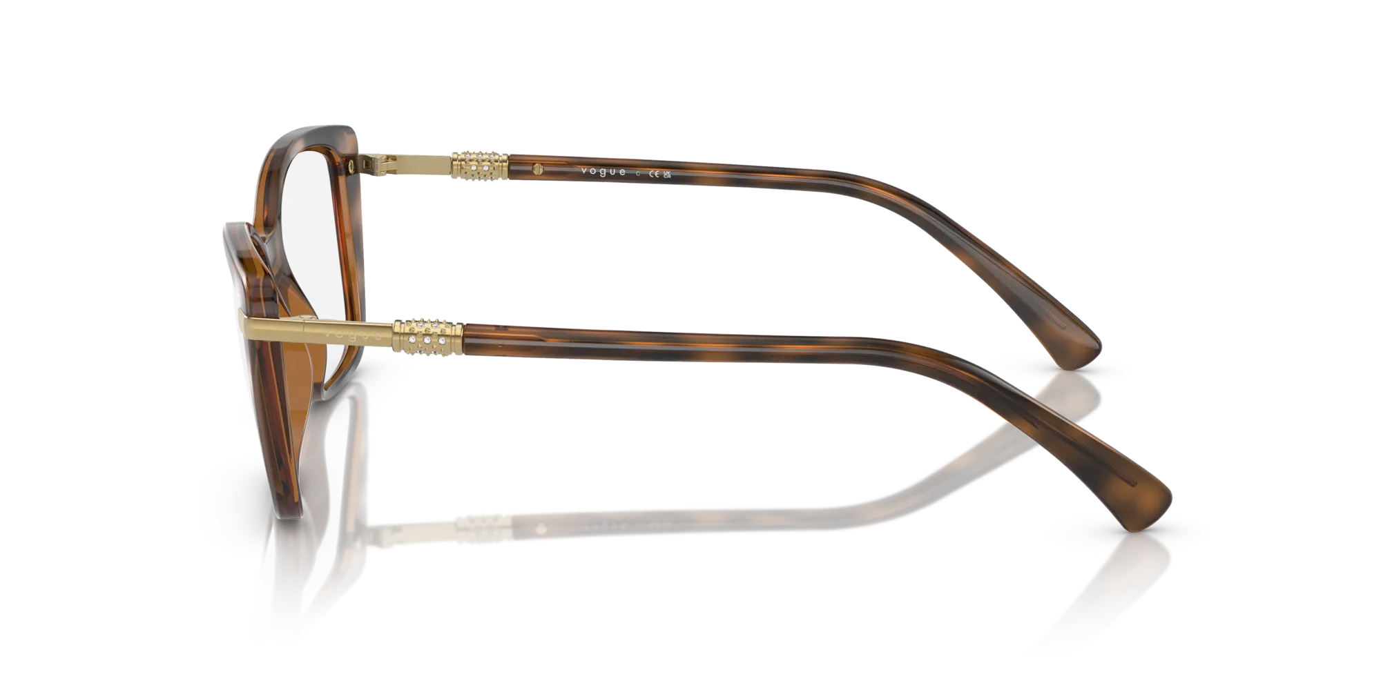 VOGUE EYEWEAR VO5487B 2386 Montature da vista Iniettato Marrone Farfalla Normale - immagine 4