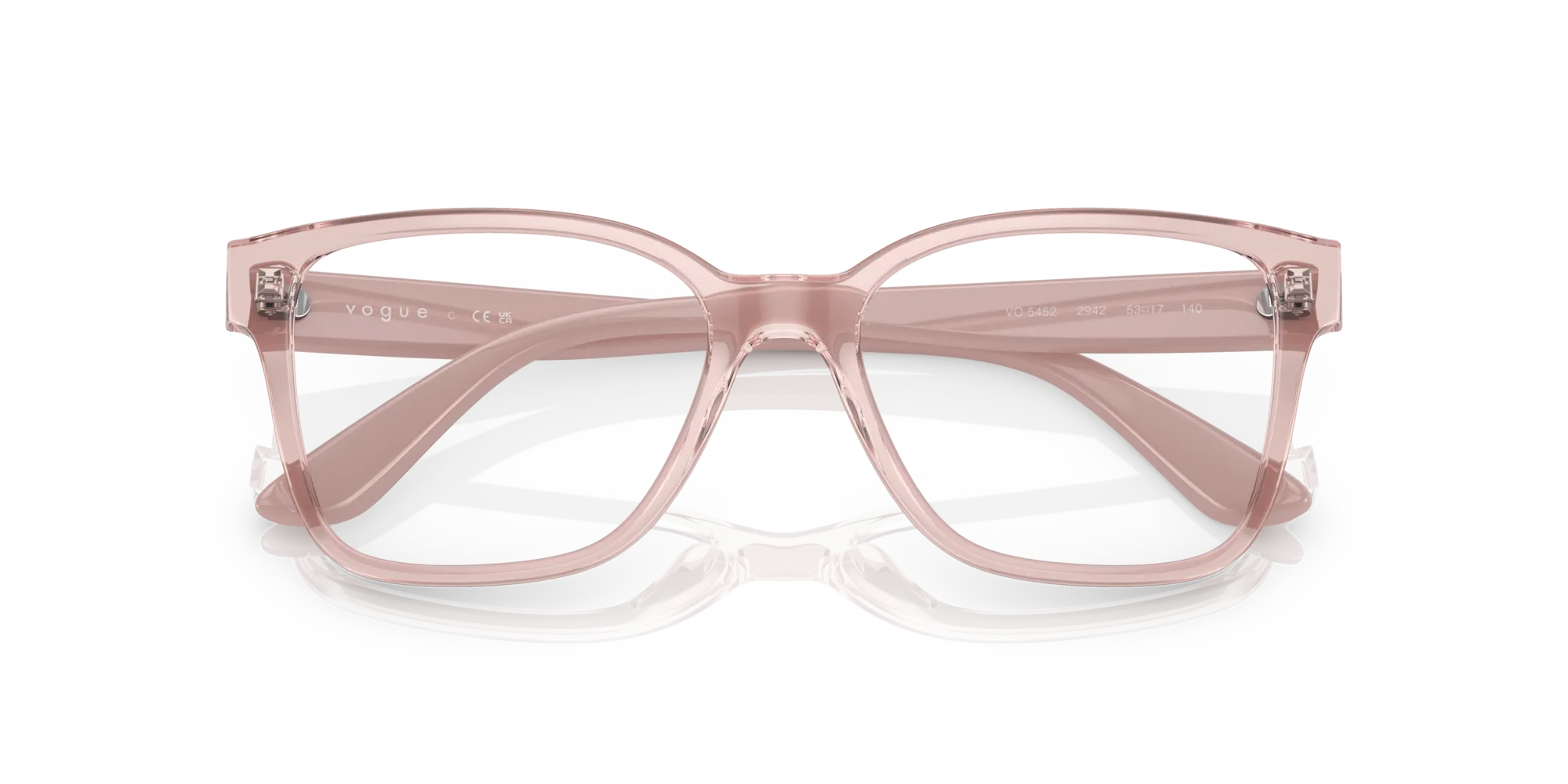 VOGUE EYEWEAR VO5452 2942 Montature da vista Iniettato Rosa Trasparente Squadrata Normale - immagine 2