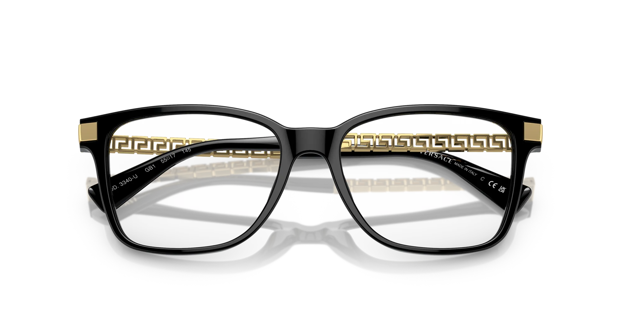 Versace VE3340U GB1 Montature da vista Acetato Nero Pillow Normale - immagine 2