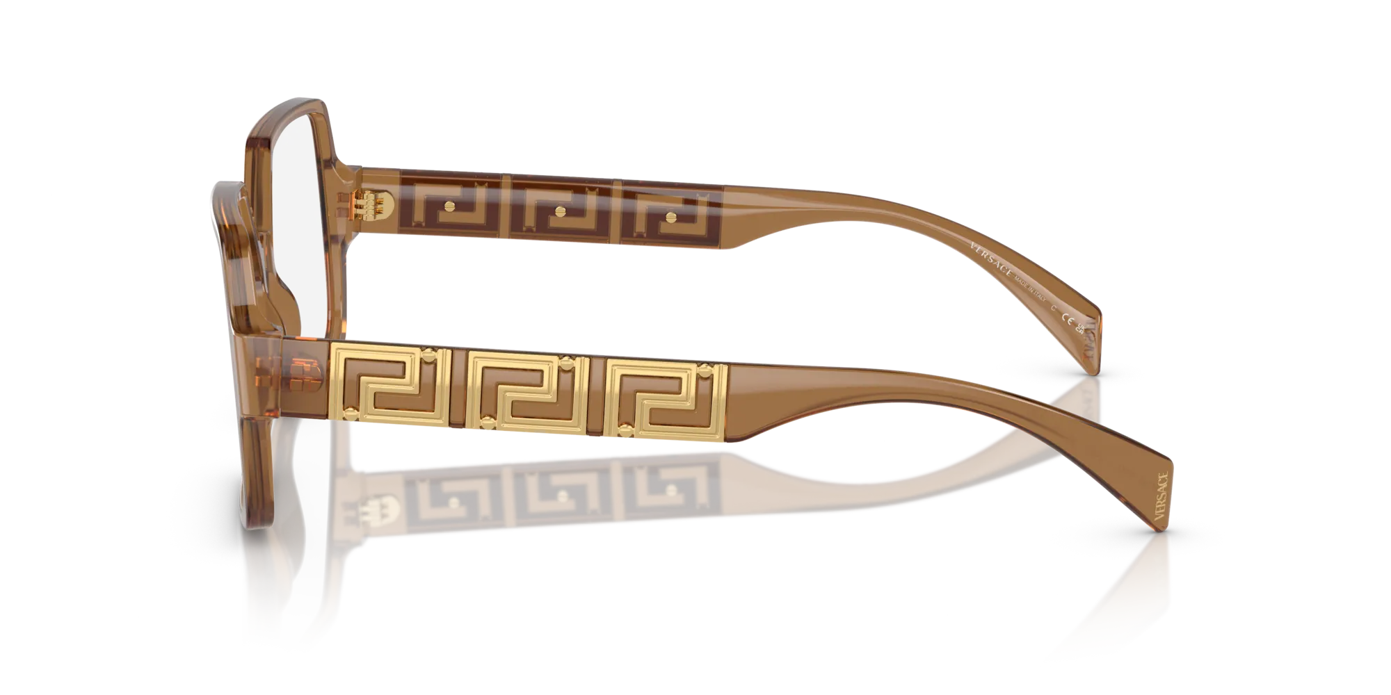 Versace VE3337 5403 Montature da vista Acetato Beige Squadrata - immagine 4