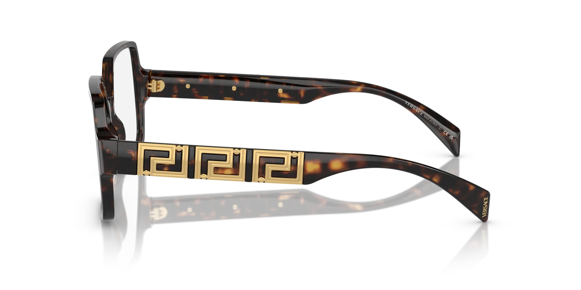 Versace VE3337 108 Montature da vista Acetato Tartaruga Trasparente Squadrata Normale - immagine 4