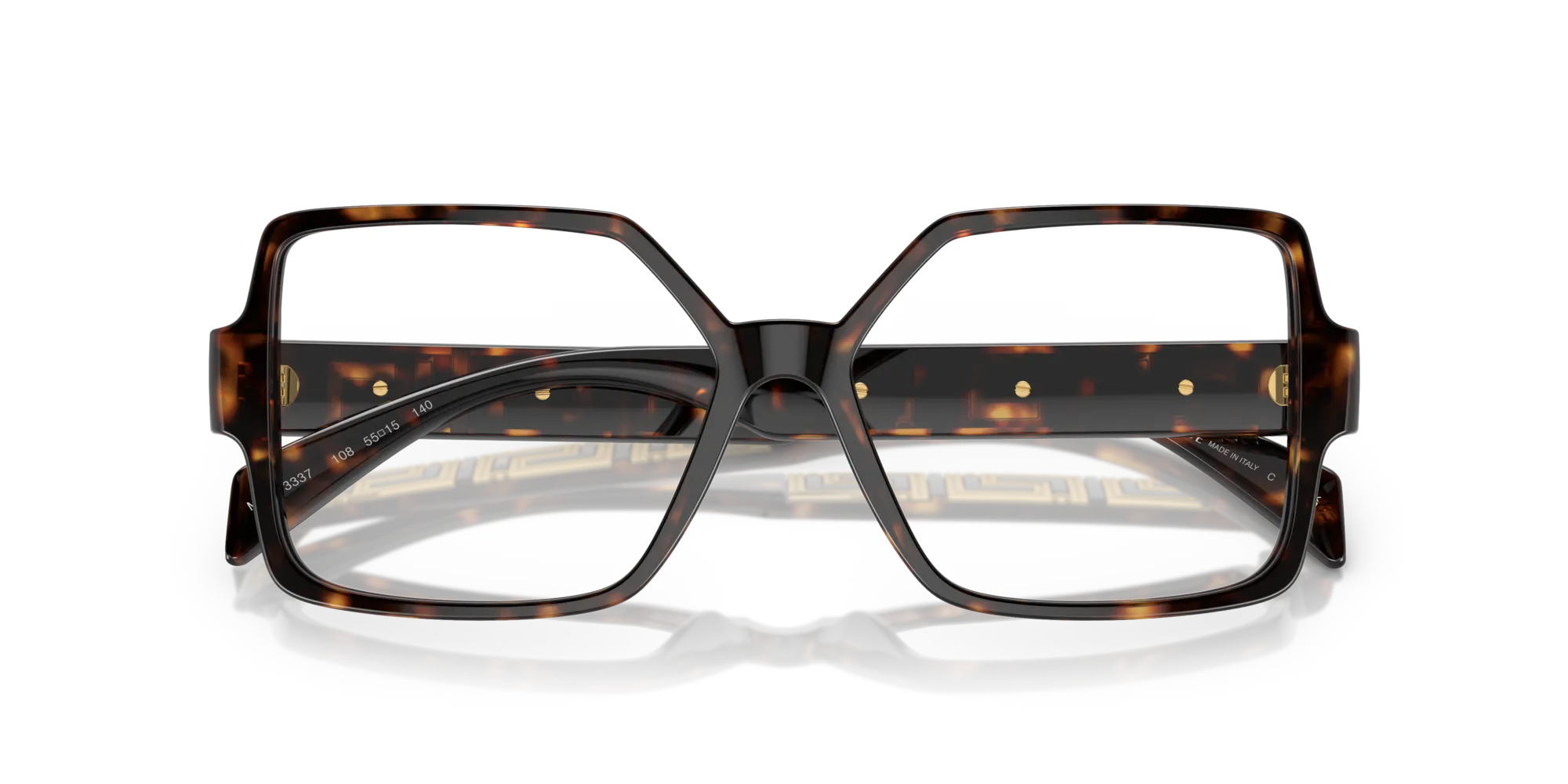 Versace VE3337 108 Montature da vista Acetato Havana Squadrata - immagine 2