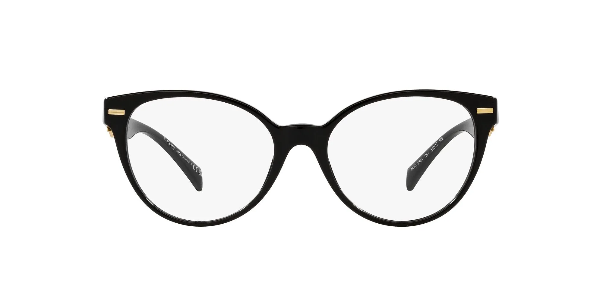 Versace VE3334 GB1 Montature da vista Acetato Nero Cat Eye Normale - immagine 2