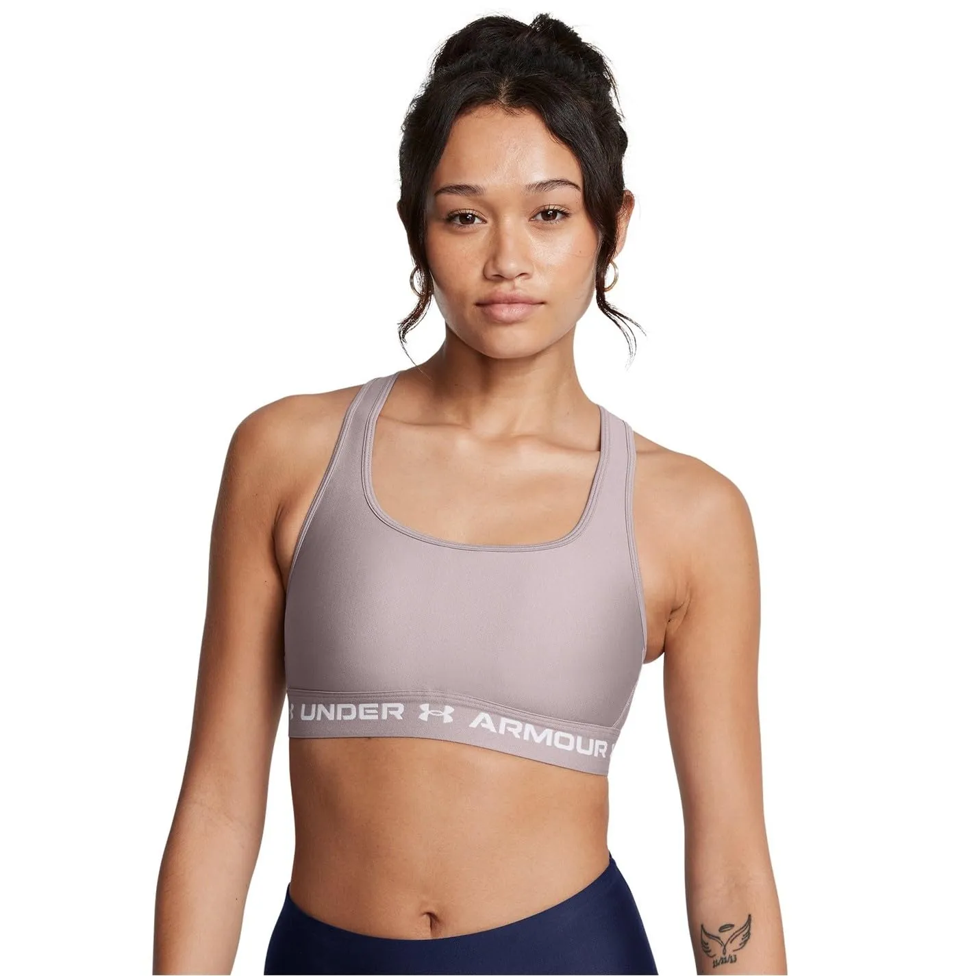 Under Armour Bra-Reggiseno Incrociato Medio Alto 0100 – Bianco – Taglia L - immagine 5