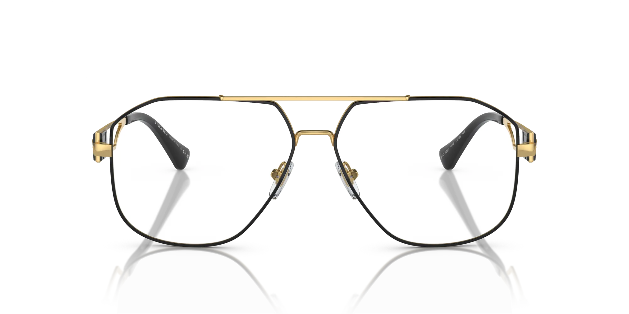 Versace VE1287 1443 Montature da vista Acciaio Nero Pilot Normale - immagine 3